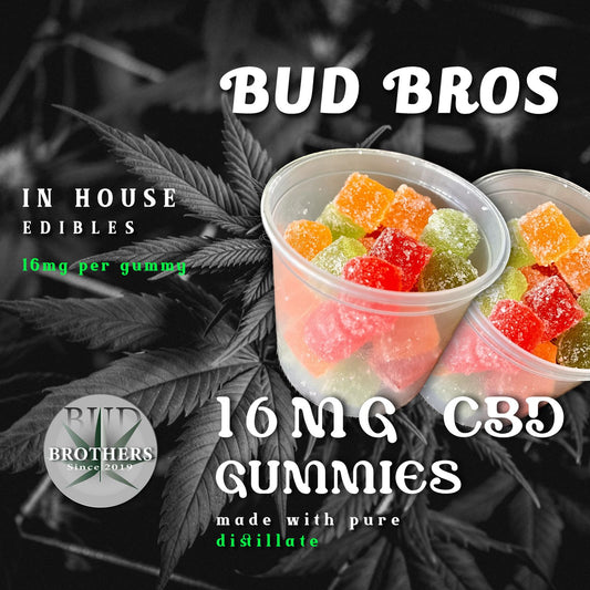 Bud Brothers – 16mg CBD Gummies Tubs (30 Piece)